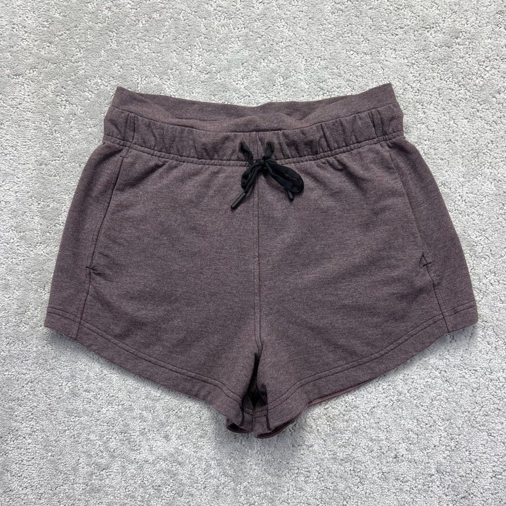 Lululemon Inner Glow Short Womens 4 Burgandy Brown‎ Heathered High Rise Lounge